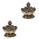 thumbnail image 3 of Injueey Alloy Incense Burner Classical Chinese Handmade Adorn Bronze Aroma Censer Household Wear-resistant Stove Craft Ornaments Bronce 7*7cm 2Conjunto, 3 of 6