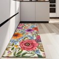 thumbnail image 4 of Pioneer Flower Floral Print Pattern Kitchen Rug Mat,Kitchen Runner Rugs Non Skid Washable,Decorative Kitchen Floor Mats for Kitchen,Sink,Laundry,17"X47", 4 of 5