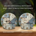 thumbnail image 2 of Stone Wall Texture Clock Modern Home Decor 10-Inch Silent Wooden Wall Clock, Battery Operated (AA Batteries Not Included), Artistic Home Decor, 2 of 7