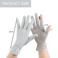 thumbnail image 3 of 2 paquetes de guantes de protección solar UV para mujer, guantes antideslizantes con pantalla táctil y dedos completos, guantes transpirables de verano para exteriores para mujer, 3 of 6