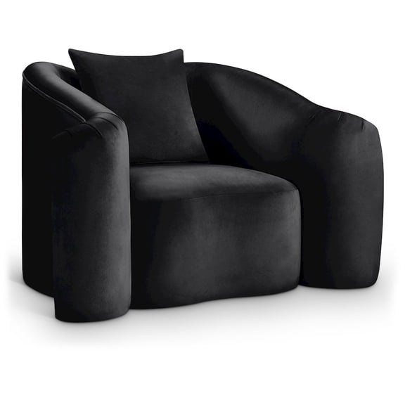 Meridian Furniture Destin Black Velvet Chair