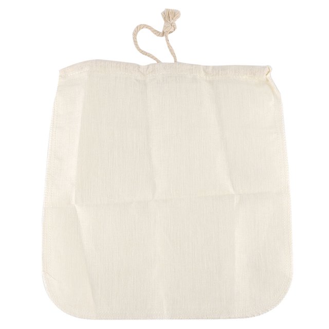Colador de tamiz de cocina reutilizable con bolsa de filtro de leche de almendras y nueces (lino)