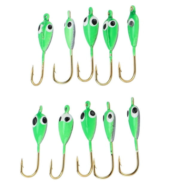 Ice Fishing Jigs, 10Pcs High Carbon Steel Baits Mini Lure Hook With Storage  Box For Winter For Fisherman
