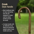 thumbnail image 2 of Brazos Handcrafted Wood Walking Cane, Twisted Oak, Crook Style Handle, for Men & Women, Brown, 37", 2 of 9