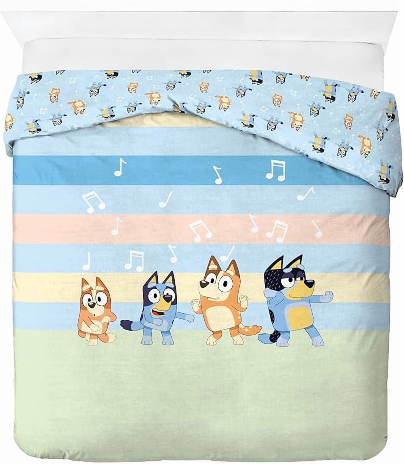 Bluey Can't Stop Dancing 3 Piece Full Size Duvet Cover & Sham Set