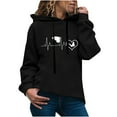 thumbnail image 2 of Women's Hoodie Sweatshirt Pullover Long Sleeve Print Comfortable Drawstring Blouse Tops, 2 of 7