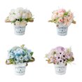 thumbnail image 4 of Toystoory Flores artificiales con jarrón Faux Rose Plantas falsas Cubo Arreglo Decoraciones Decoración para el hogar Maceta Contenedor para Decoración Púrpura Toystoory HA084457-04, 4 of 6