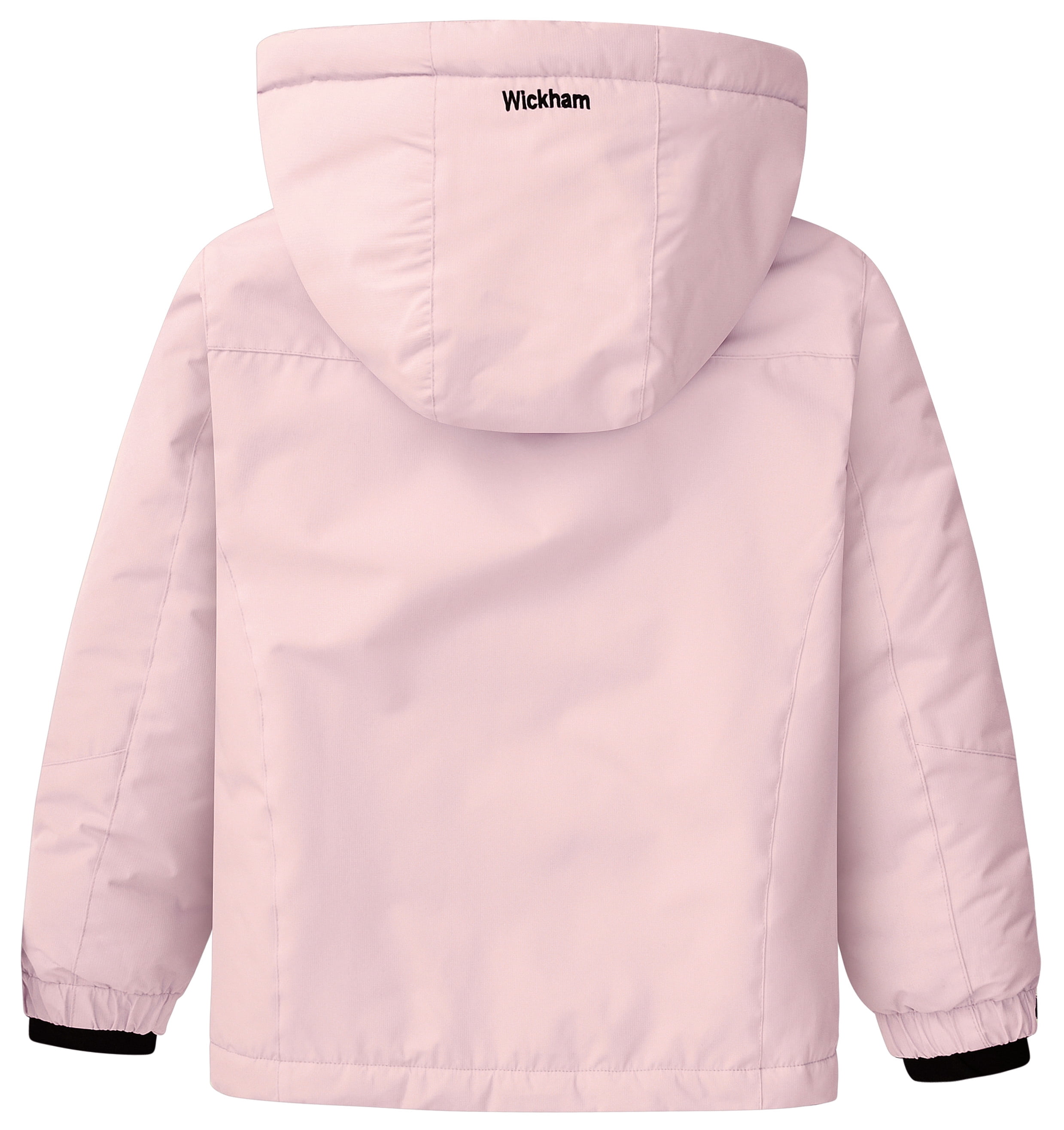 Kids Girls Winter Ski Jacket Fleece Lined Windproof Waterproof Jackets Removable Hood