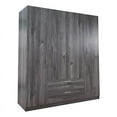 thumbnail image 4 of Cambridge Freestanding Wardrobe Cabinet Matte Gray 4-door with outside 2-drawer, 4 of 20