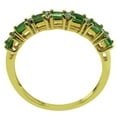 thumbnail image 4 of Eternity Band 0.81 Ctw Tsavorite 925 Sterling Silver Gold Finish Women Ring (Sterling Silver, 7), 4 of 8