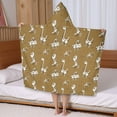 thumbnail image 5 of Brown Cartoon Dinosaurs Fossils Pattern Hooded Bath Towel，50"x30" for Ages 3 To 12 Kids, Quick Dry Lightweight Soft Microfiber Hood Beach Towel Cover Up for Kids, 5 of 7