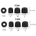 thumbnail image 3 of Consumer Electronics Soft Headset C Sets Earbuds Memory Foam Replacement Eartips T100 T200 T300 T400 GREY T300 L 3 PAIRS, 3 of 8