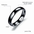 thumbnail image 2 of Anillo De Pareja De Titanio Liso De Acero Inoxidable Simple Xtellar negro, 2 of 4