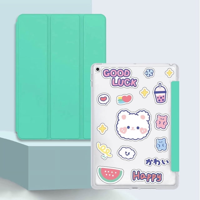 Tablet Cover For iPad Mini 2 3 4 5 6 Leather Smart Folio Case For ipad mini4 A1538 mini5 A2124 mini6 A2568 Protective Cases capa Mint(A2 Sticker) iPad Mini 5 2019