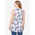 thumbnail image 2 of Woman Within Plus Size Sleeveless Pintuck Gauze Shirt, 2 of 5