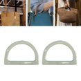 thumbnail image 1 of mmirethe 2Pcs Women Purse Handles Belt Replacement Handmade DIY for Tote Purse Making white D shape 1Set, 1 of 6