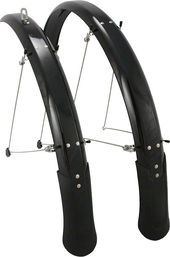Parafanghi Per Bici Planet Bike Cascadia: 29 X 65mm, Per Pneumatici Fino A 55mm, Lame In Policarbonato, Staffe In Acciaio Inox