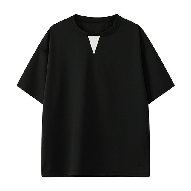 Usted Es Más Que una Camisa de Puntuación de Prueba, Tamaño Grande Color Sólido Cuello en V Manga Corta Suelta para Uso Casual Y Diario