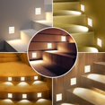 thumbnail image 3 of Luz de escalera para interior y exterior, 3000K Luz de escalera LED regulable blanco c&aacute;lido IP65 Luces de cubierta a prueba de agua con cable, Aluminio Paquete de 4 Acabado blanco, 3 of 9