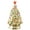Gold, variant on 24" Hand Painted Ceramic Halloween Tree, Pre-Lit Decoration with 148 Multi-Color Lights, Jack-O-Lantern and Star Toppers