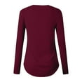 thumbnail image 4 of POINTERTECK Haut Imprimé à Manches Longues Couleur Unie pour Femmes Rose m, 4 of 4