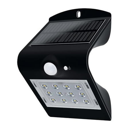 Luceco 3831948 Guardian Led Solar Motion Sensing Wall Light, Black