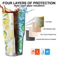 thumbnail image 7 of 30oz Lemon Tumblers Stainless Steel Tumbler with Lid and Straw,Vacuum Insulated Double Wall Travel Tumbler Cups Mug with Cleaning Brush for Coffee,Tea, 7 of 7
