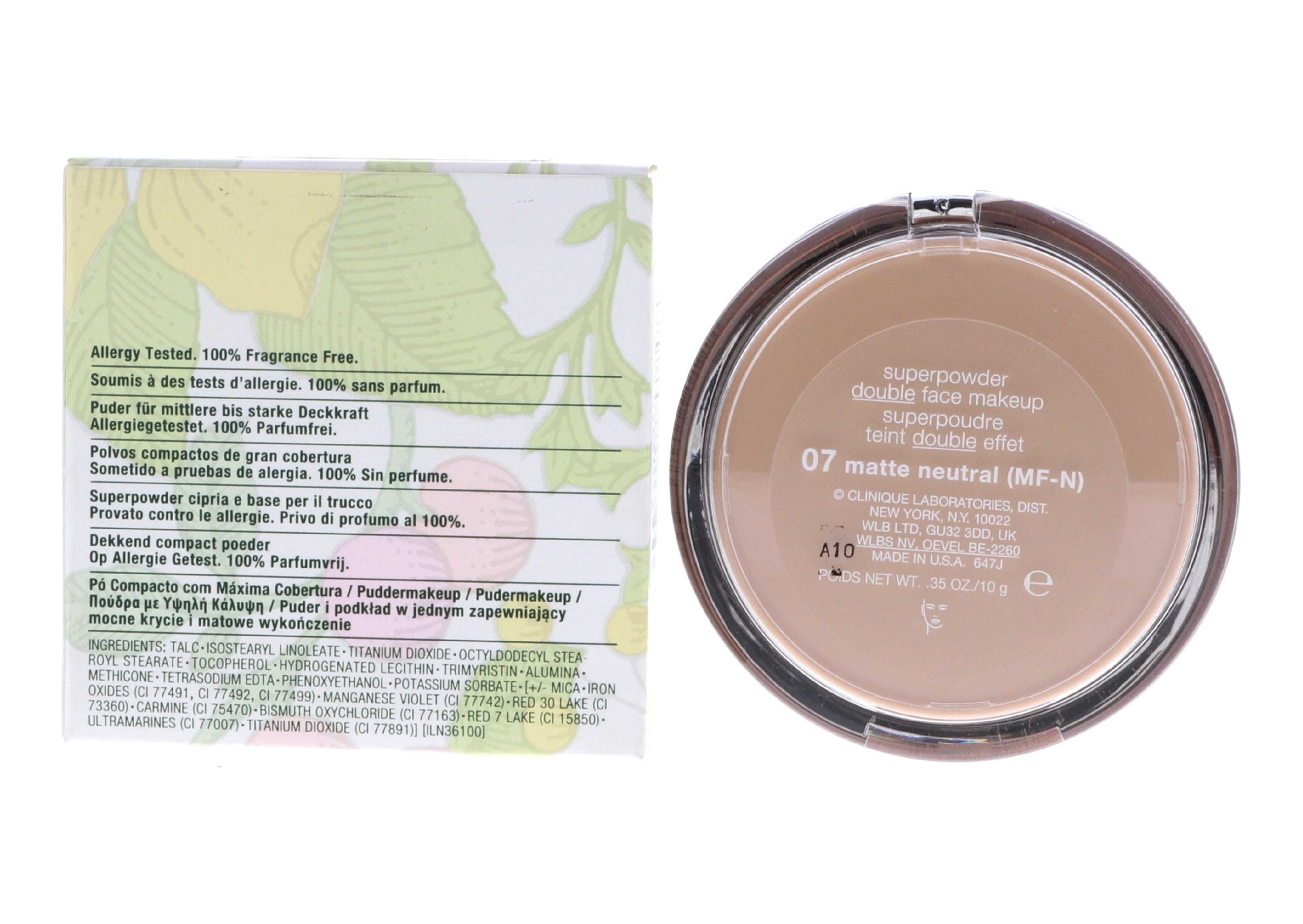 Clinique Superpowder Double Face Makeup, No.07 Matte Neutral, 0.35 oz