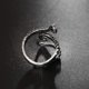 thumbnail image 4 of Anillo Gótico De Acero De Titanio, Anillo Retro De Pulpo De Calamar De Mar Profundo, Joyería De Moda, Anillos Abiertos Ajustables Speravity AP005856-00, 4 of 6