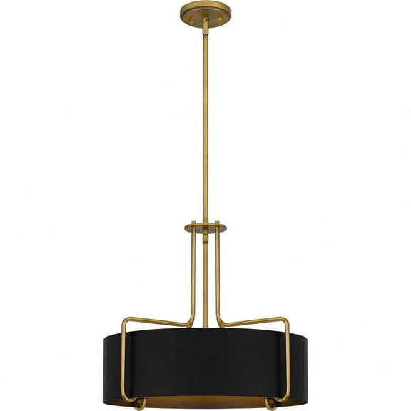 Quoizel Pendant 4-Light Pendant in Aged Brass