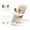 Beige, variant on Babyomi 4 in 1 Baby Bouncer, 3-Level Recline Foldable Rocker for Infant to Toddler 0-6 with Detachable Pianos, Feeding Tray and Play Bar 12-24 Months, Girls and Boys Gift, Beige