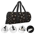 thumbnail image 5 of Haiem Cow Skulls Pattern Gym Bag for Women Men, Waterproof Travel Duffel Bags, Personal Item Travel Bag Weekender Bag with Shoes Compartment & Wet Pocket, 5 of 8