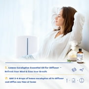 HIQILI Lemon Eucalyptus Essential Oil, 100% Pure Natural, 100mL for Diffuser Skin Care Cleansing Soothing