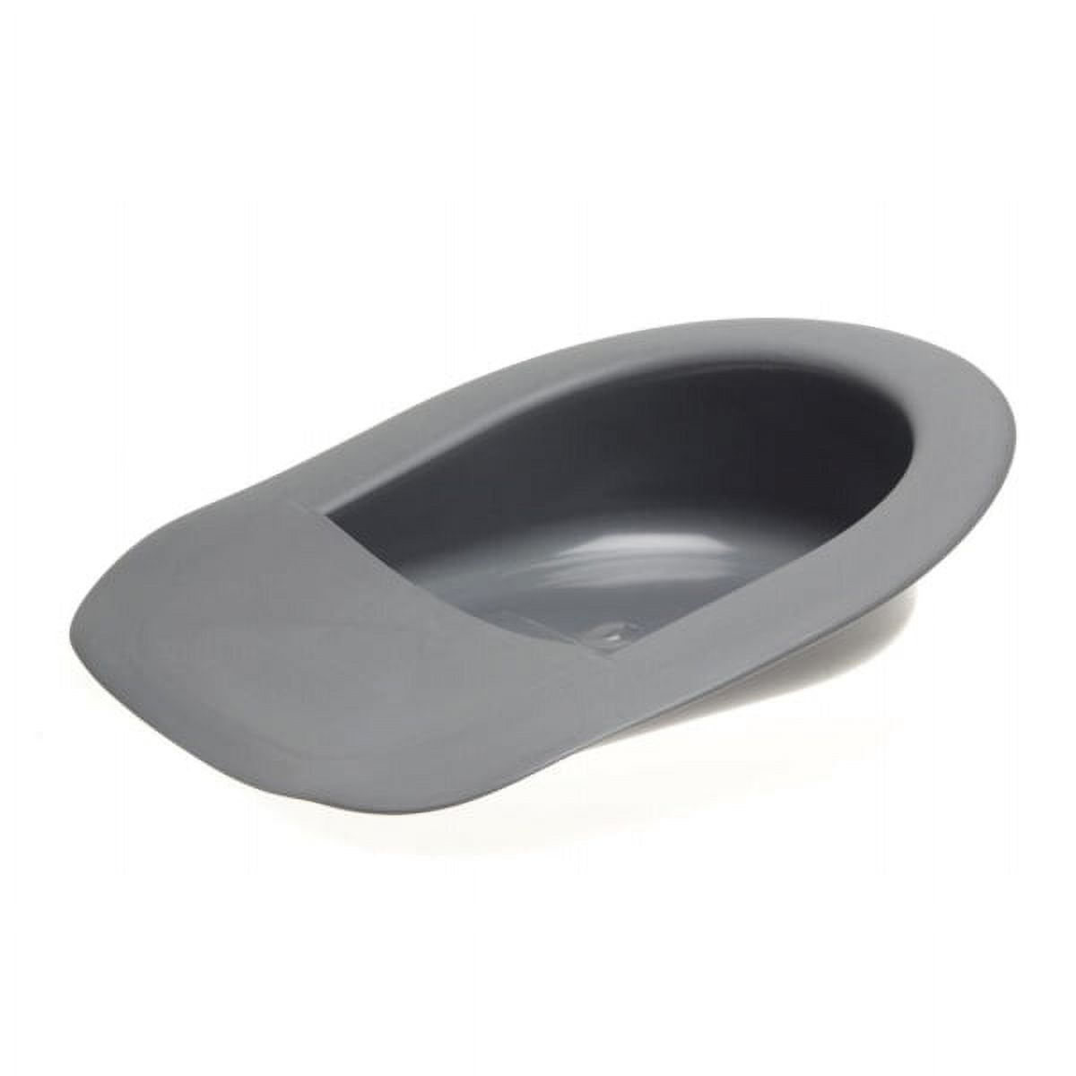 Medline Mega-Fracture Bariatric Bedpans, 12 7/16" x 15" X 5", Graphite, Case Of 4