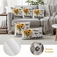thumbnail image 6 of You Are Pillow Covers 2 Pack My Sunshine Vintage Sunflower Butterfly Distressed Pillowcase Waterproof Outdoor Throw Pillow Cover for Patio Garden Square Cushion 20”x20”, 6 of 9