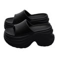 thumbnail image 3 of RotHome Platform Cloud Slides for Women Open Toe Round Non Slip Shower Shoes Soft Cushion Lightweight House Slippers Casual Summer Vacation Beach Walking Sandals, 3 of 6