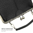 thumbnail image 4 of Bolso bandolera retro para mujer, estilo casual chic, de piel sintética, color negro., 4 of 7