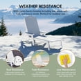 thumbnail image 5 of WestinTrends Aruba 2-Piece Outdoor Patio Chaise Lounge Chair with Wheels & Cup Holder with Patio Side Table, White, 5 of 16