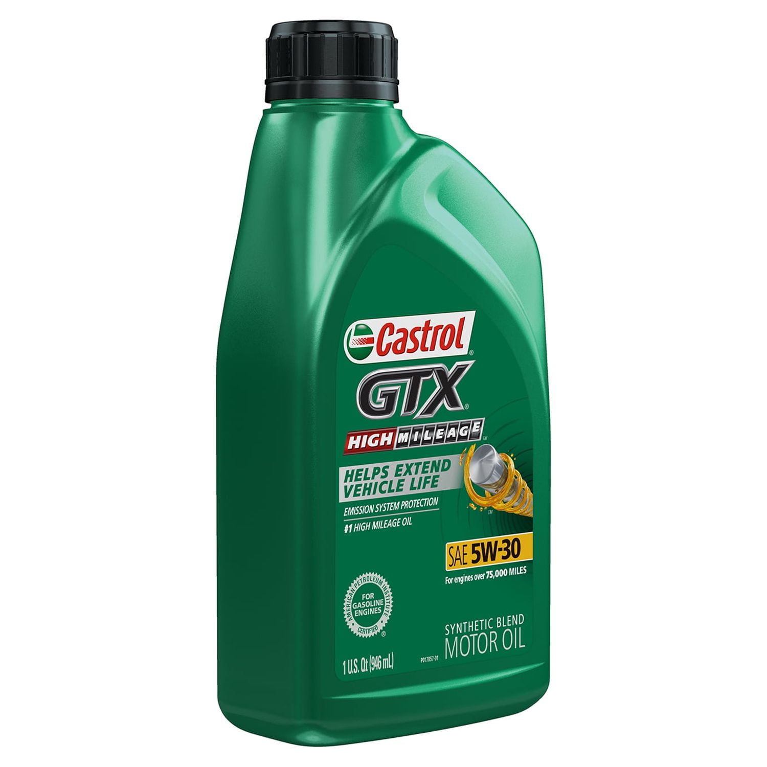 Castrol GTX High Mileage Synthetic Blend Motor Oil 5W-30 5 Quart 15980