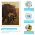 thumbnail image 3 of Diamond Art Kit for Adults, Elephant Calves Sunset Scene Diamond Painting for Adults Beginners, 5D DIY Diamond Art Painting Kits, Colorful Diamond Painting Craft for Home Decor 12x16, 3 of 7