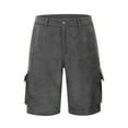 thumbnail image 3 of Tiijoy Big Boys Retro Cowboy Cargo Shorts Relaxed Fit Suede Leather Casual Shorts, 3 of 8