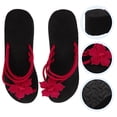 thumbnail image 5 of Tacones altos Plataforma Zapatillas Moda Chanclas Pendiente antideslizante Resort Beach Sandalias anudadas rojas para mujer (talla 39), 5 of 5