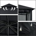 thumbnail image 5 of ABCCANOPY 10'x12' Patio Gazebo With Mosquito Netting and Double Soft Roof Canopies for Shade and Rain,Black, 5 of 9