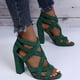thumbnail image 5 of Sandalias de tacón alto para mujer, sandalias de bloque grueso con punta abierta y boca de pez de verano a la moda, zapatos Wmkox8yii hfjk4737, 5 of 9