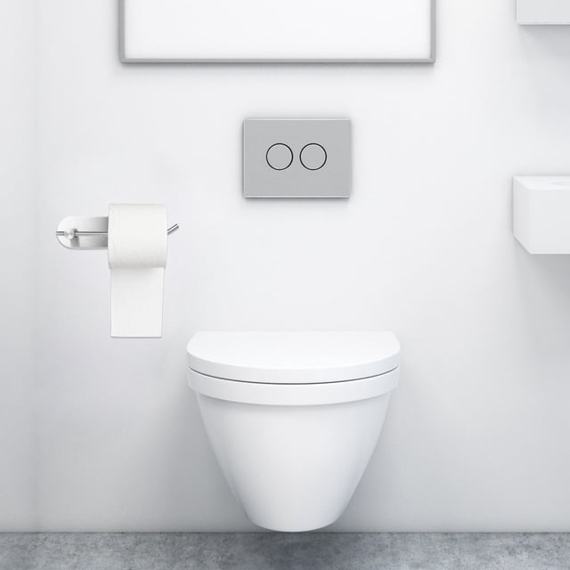 FUTUREORYY 1Ud Porta Papel Higiénico De Inoxidable Con Soporte Resistente Y Montaje En Pared Plateado