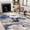 blue, variant on Area Rugs,ModernAbstract Rug for Living Room,Machine Washable Rug,Large Stain Resistant Carpet,Non-Slip Backing Design for Dining Room Home Office