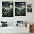 thumbnail image 4 of Designart "Misty Mountains under the Aurora Borealis II" Floral Print on Natural Pine Wood, 4 of 5