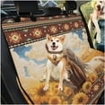 thumbnail image 3 of Pzuqiu Sunflower Horse Bench Dog Car Seat Cover for Back Seat, Waterproof & Scratch-Resistant Dog Hammock with Pet Bandana Car Trash Can for Sedan,Truck, 3 of 6