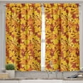 thumbnail image 2 of Ambesonne Tree Valance & Curtain, Shady Fall Oak Maple Leaf, 55"x45", Earth Yellow Marigold, 2 of 6