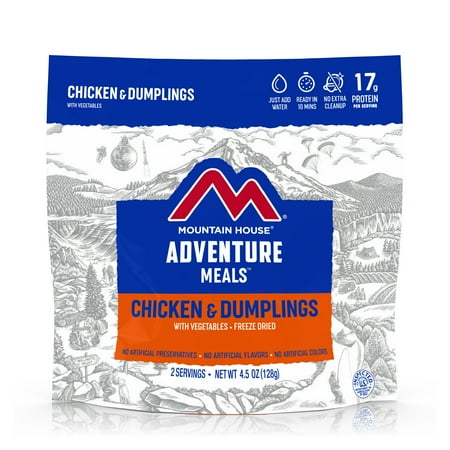 UPC: 0041133551656 | Mountain House Chicken & Dumplings Freeze-Dried Camping & Backpacking Food 2-Serving Pouch